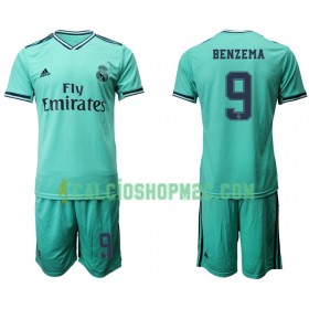 Real Madrid BENZEMA 9 Bambino Maglia Terza 2019/2020 Manica Corta (+ Pantaloncini)
